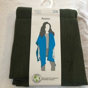 🌺🌼NWT Time and Tru Ruana Ribbed Multi-Wear Wrap
